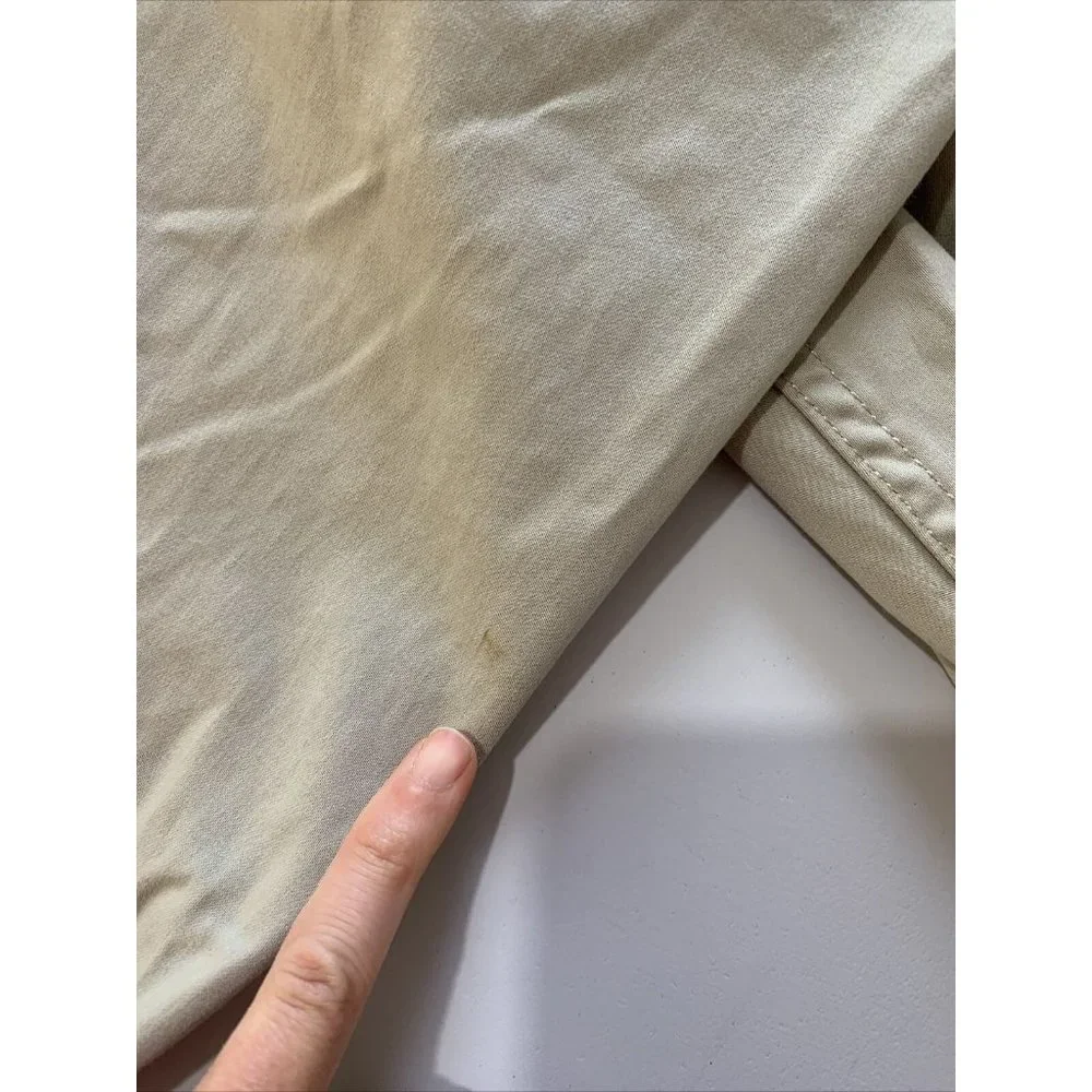 Polo Ralph Lauren Pants Khaki 34x30 Cotton Blend Flat Front Zip‎ Straight Mens